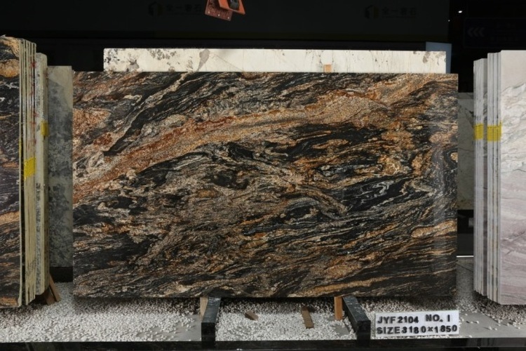 van gogh blackbrown granite stone slab engineered marble tiles stone slabs