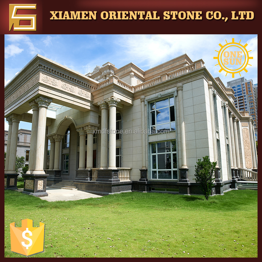 Construction decorative antique stone hollow granite roman column