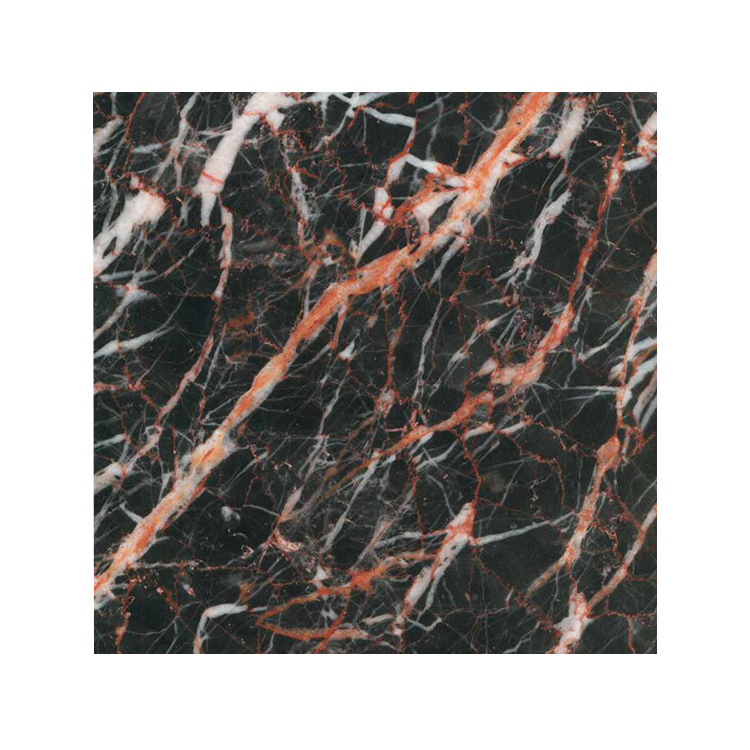 Black  with red color rough marble block