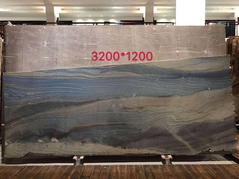 Brazilian exotic luxury labradorite blue granite slabs for interior wall cladding