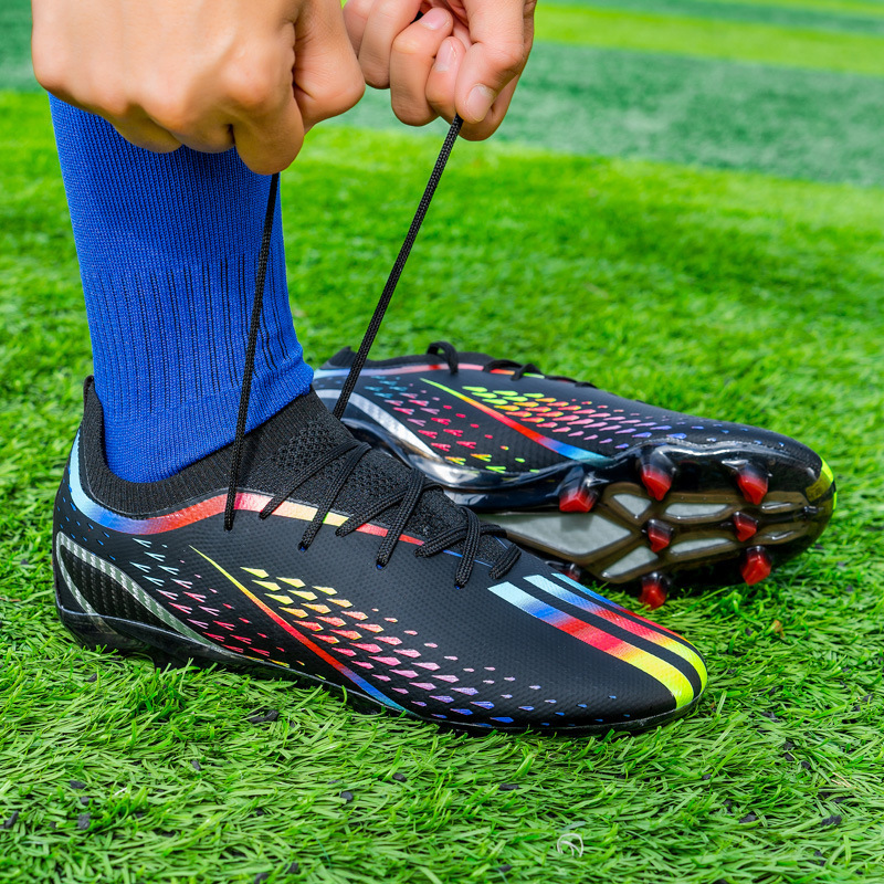 Factory Men Cleats Football Boots High Top Boots Sneakers Football Shoes Child Sport Soccer Boots Shoes Football Soccer Shoes