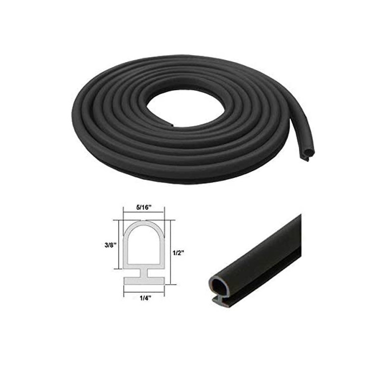 Hot Sale Silicone Windshield Rubber Seal Strip Product  epdm sponge rubber round cord  Co-extrusion Trim Seal