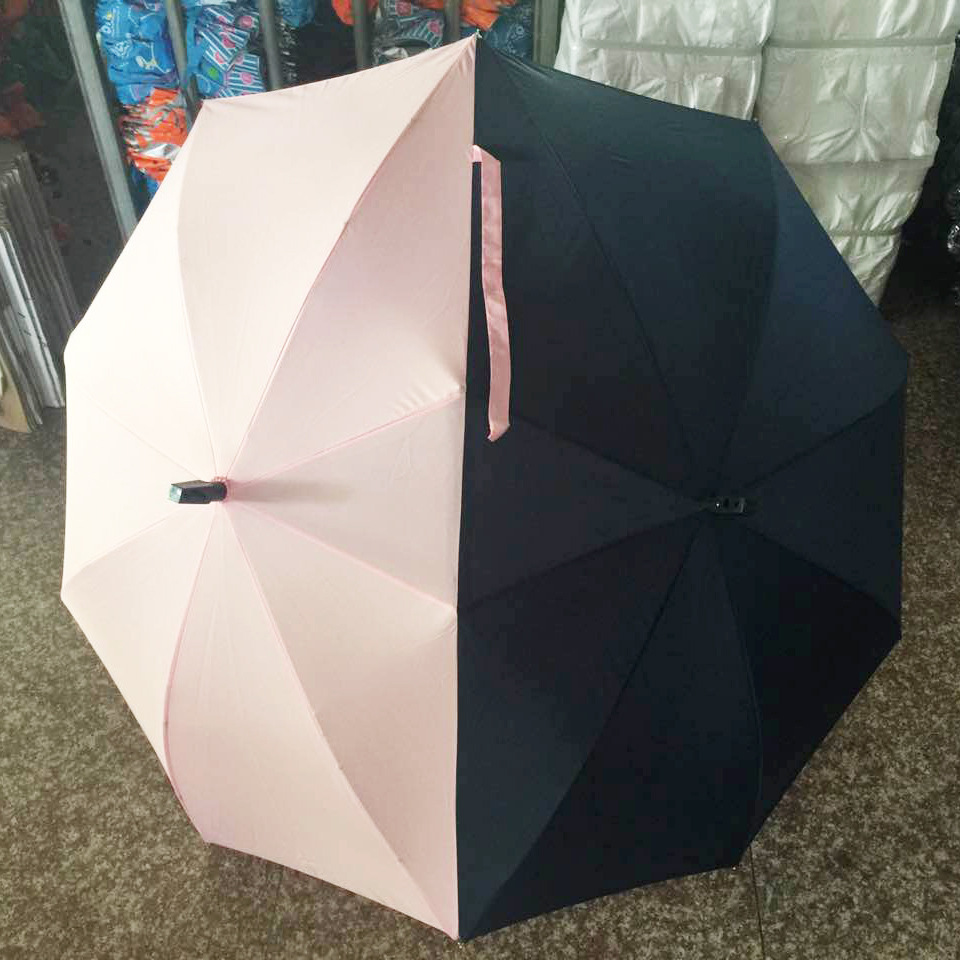 Special Customize Printing Aluminum Couple Straight Couple Umbrella