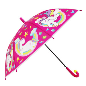 Cartoon Unicorn Printed Colorful Small Children Umbrellas For School Students auto Kids Umbrellas