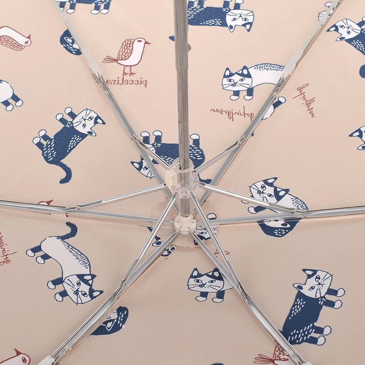 Japanese UV Protection Cute cartoon animal Print 3 light weight aluminum Fold Umbrella