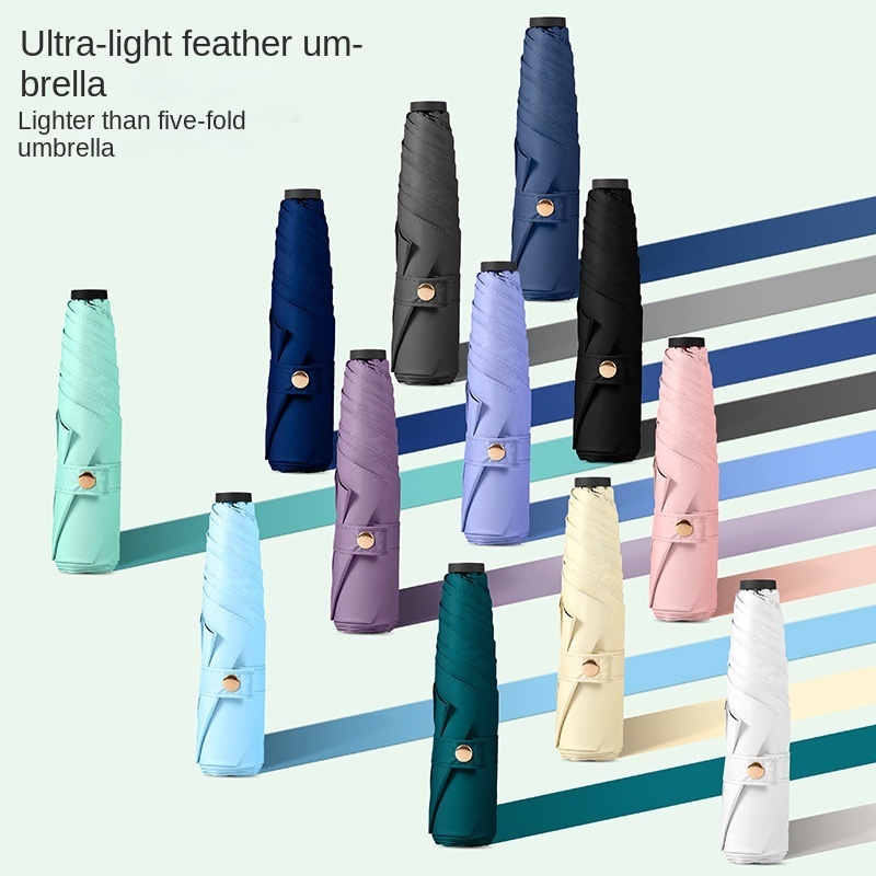 Hot Selling Portable 3 Folding Sunscreen Uv Protection Custom Umbrella