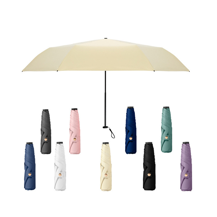 Hot Selling Portable 3 Folding Sunscreen Uv Protection Custom Umbrella