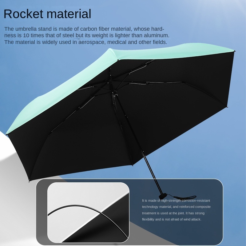 Hot Selling Portable 3 Folding Sunscreen Uv Protection Custom Umbrella