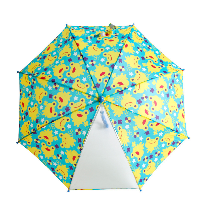 New Innovation Cartoon Design Safty Manual Open Children Animal Kids Umbrella Kid boy and girl