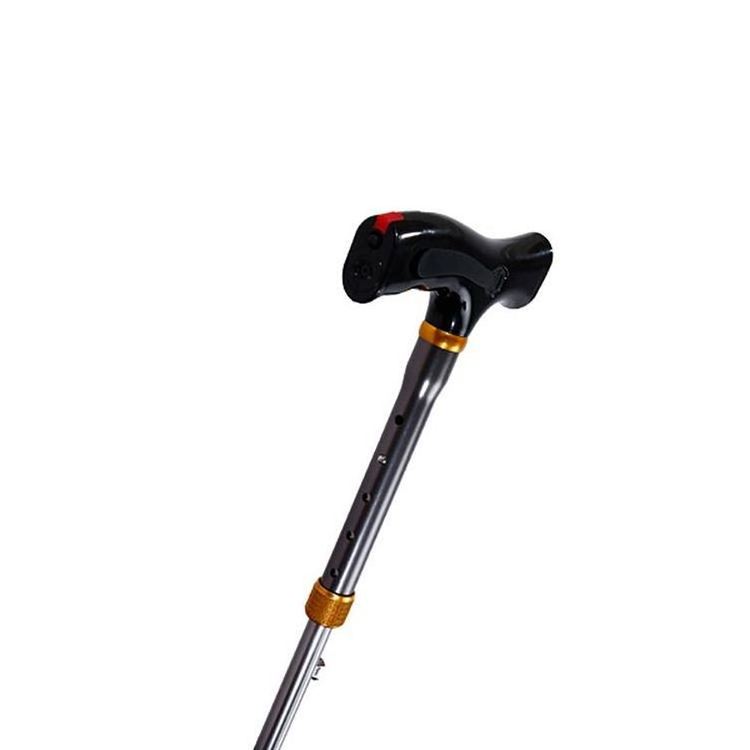 2022 Wholesale Auto Open Stick Adjustable umbrella Crutch Cane Walking Stick Umbrella For Old Men