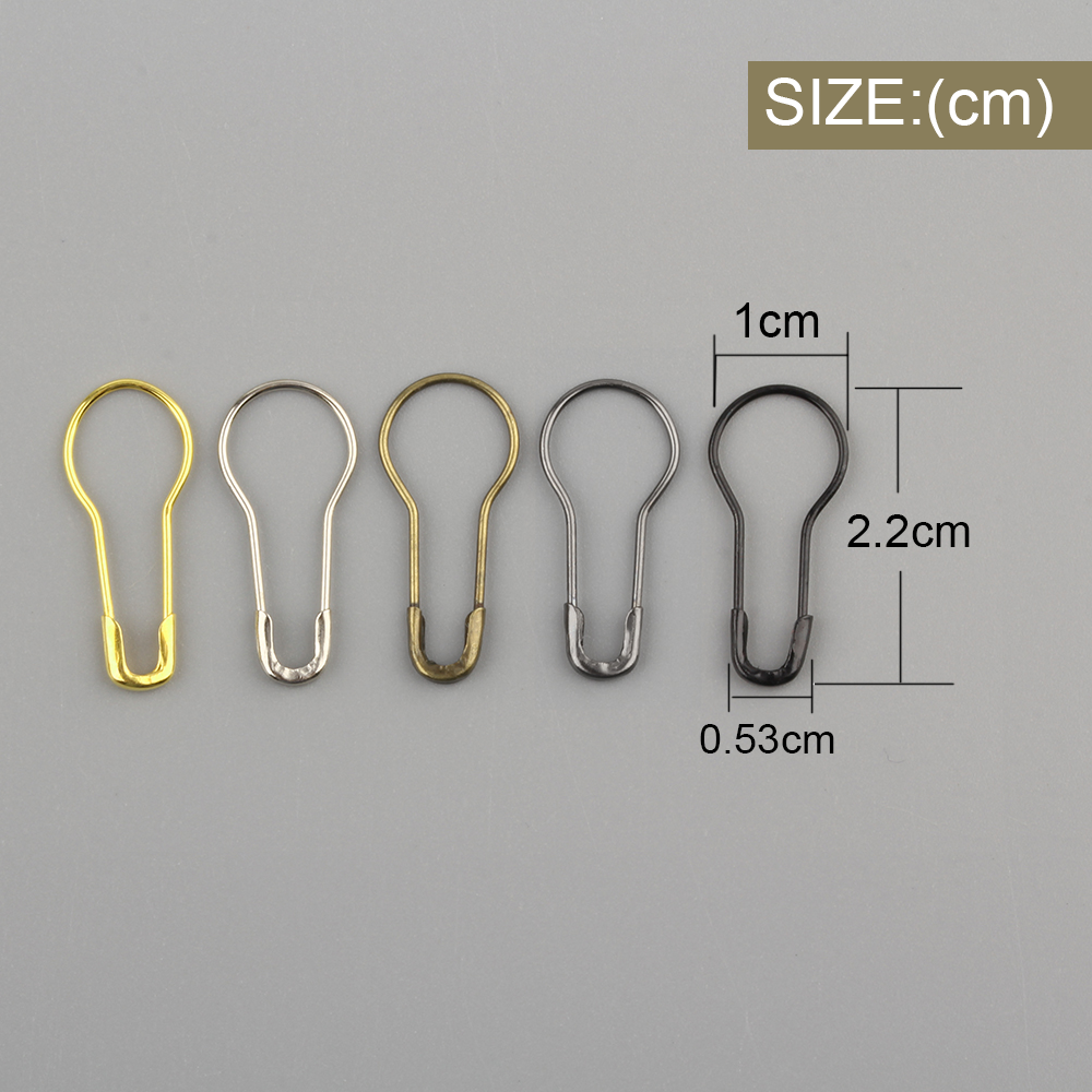 High Quality Metal Pear shape safety pin /metal garment safety pin Gourd shaped Hang Tag Safty Pins 22mm