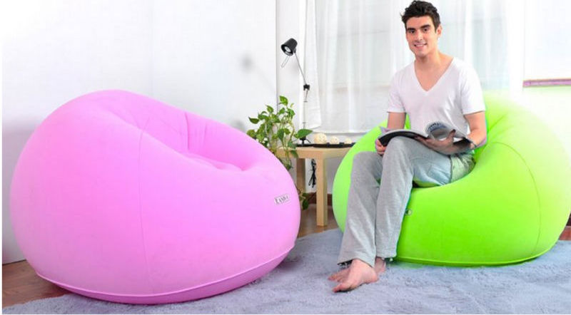 round single soft air sofa, inflatable air sofa bed for relax