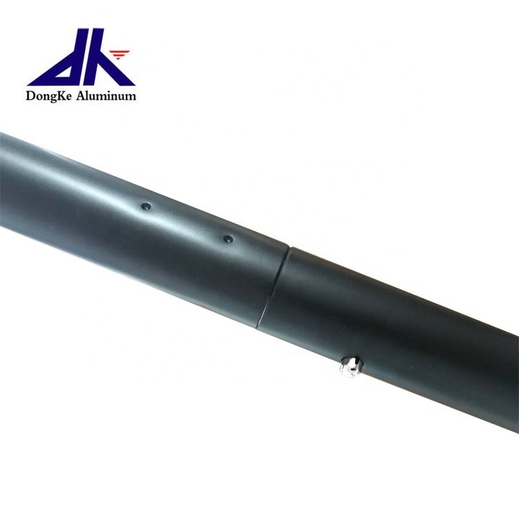 aluminum telescopic pole with spring button lock