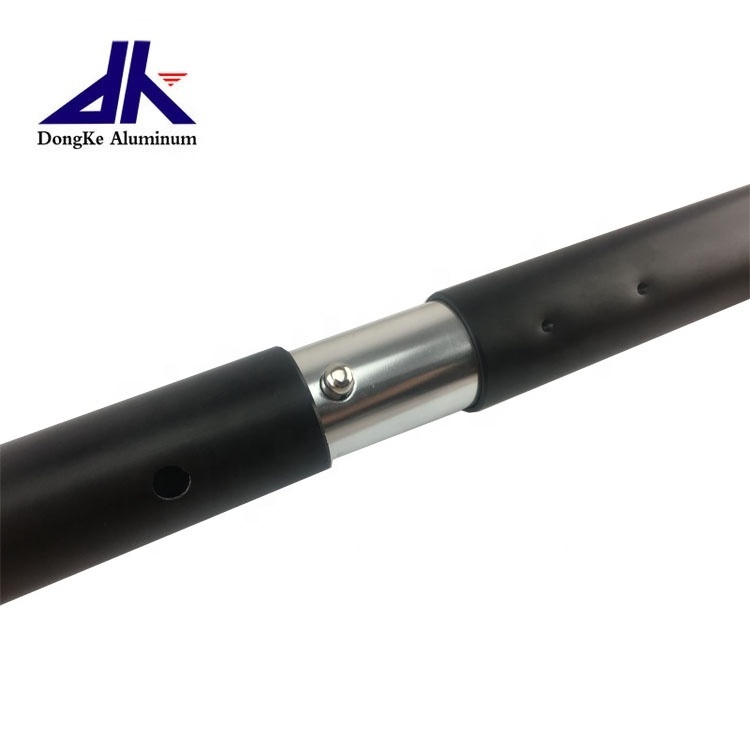 aluminum telescopic pole with spring button lock