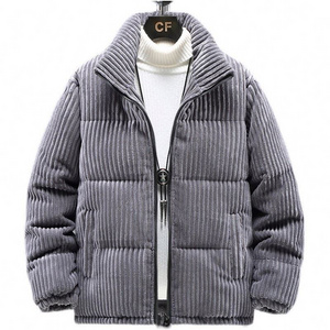 Plus-size men's corduroy Winter 2022 overcoat Warm coat Men's cotton jacket for men