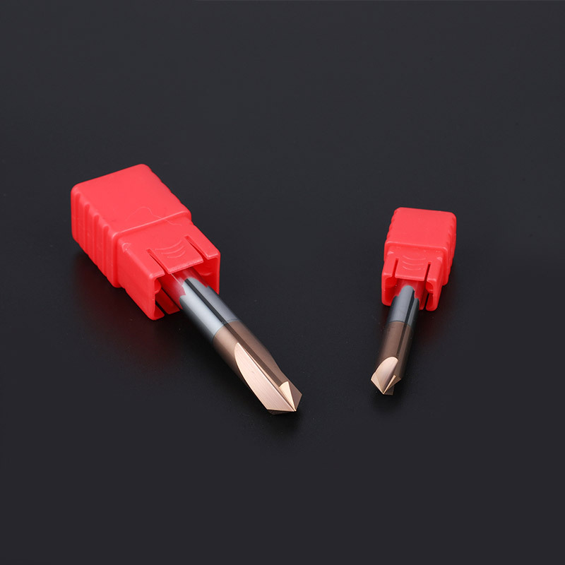 CNC alloy coated bevel trimming cutter 55 degrees tungsten 3-edge straight groove chamfer cutter 60/90/120 degrees