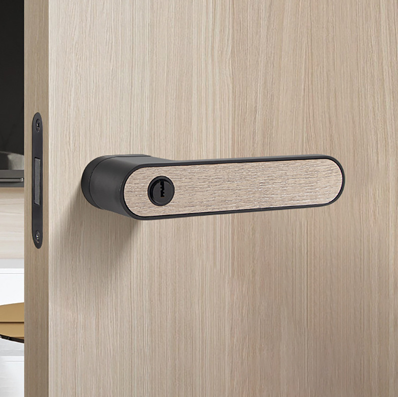 Italian Modern Indoor Bedroom Door Lock Handle Minimalist Silent Ecological Door Lever Handle