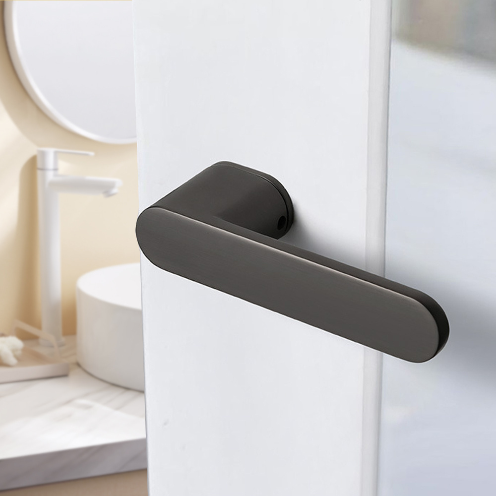 European Minimalist Ecological Privacy Door Lock Handle Modern Indoor Bedroom Bathroom Door knobs for interior door