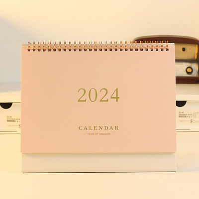 2024 Desk Calendar Can Be Customized Business Office Solid Color Calendar Monthly Calendar