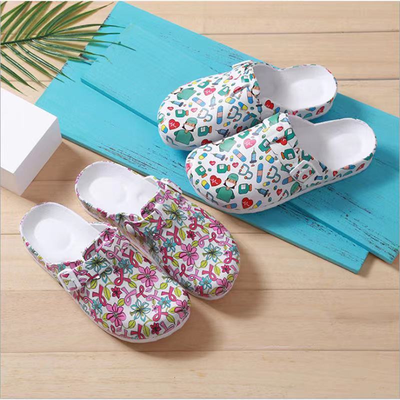 Slippers Sneakers Printing Nurse Platform Clogs  lite ride Operation Theater Shoes Swedish shoes