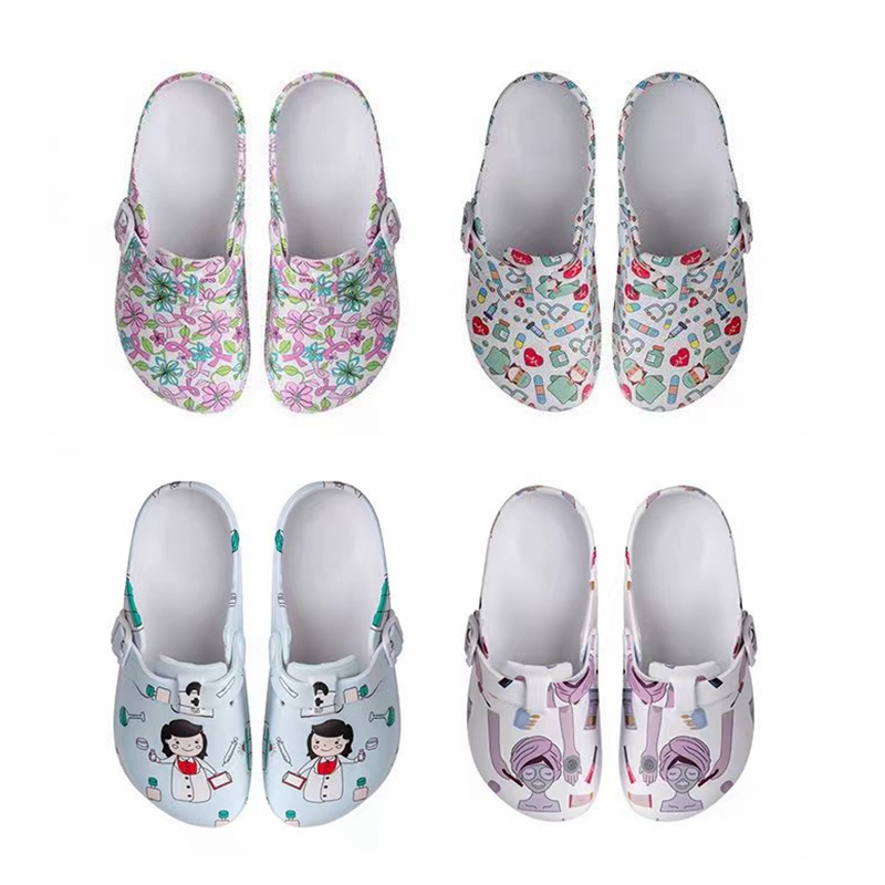 Slippers Sneakers Printing Nurse Platform Clogs  lite ride Operation Theater Shoes Swedish shoes