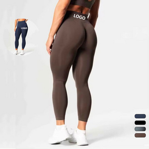 Low MOQ women out door gym tights seamless scrunch butt high waisted fitness leggings second skin super comfy seamless leggings