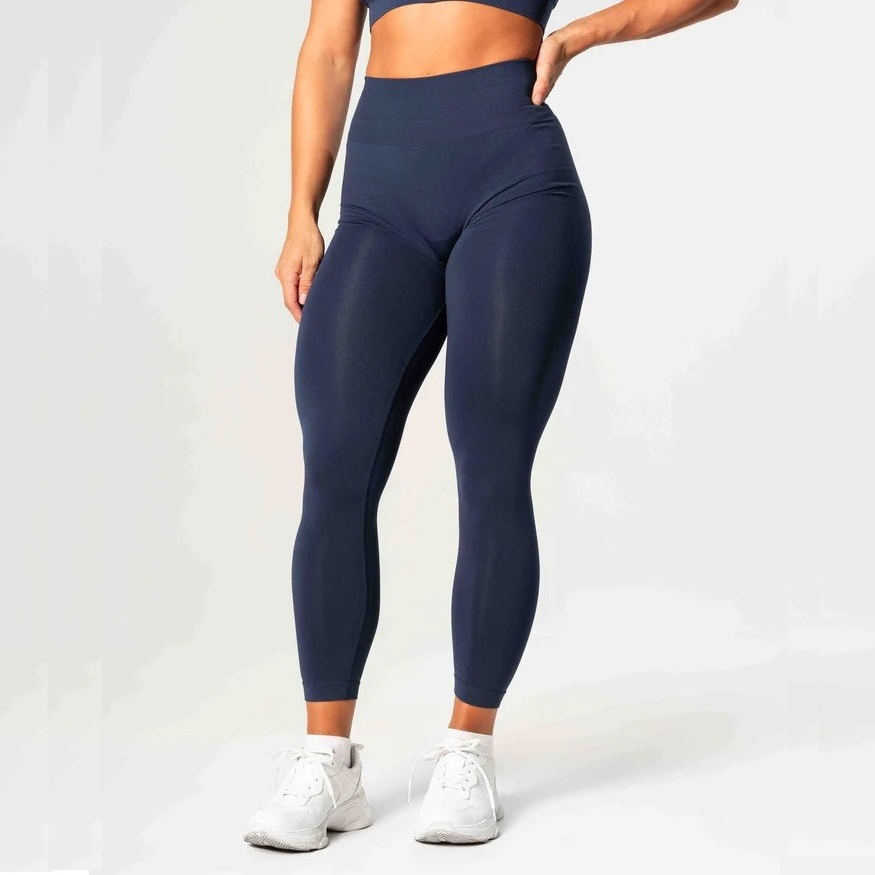 Low MOQ women out door gym tights seamless scrunch butt high waisted fitness leggings second skin super comfy seamless leggings