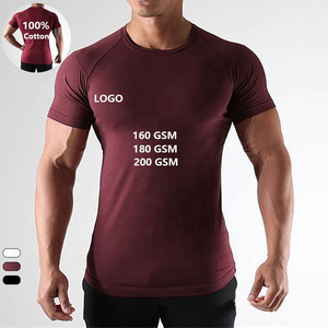 Wholesale Men Sport Clothes Compression Gym wear Quick Dry T shirts Custom Logo Gym Athletic Short Sleeve Shirt Top