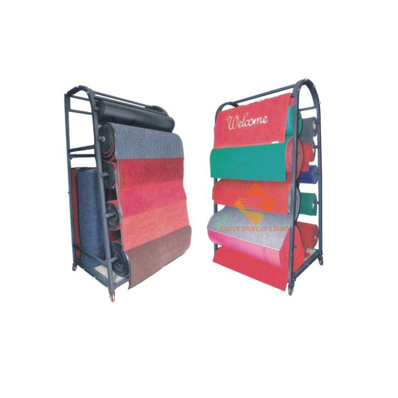 Innovative carpet display rack rug sample stands display for rolling carpet carpet