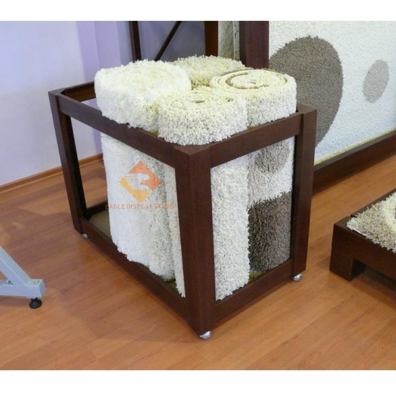 Innovative carpet display rack rug sample stands display for rolling carpet carpet