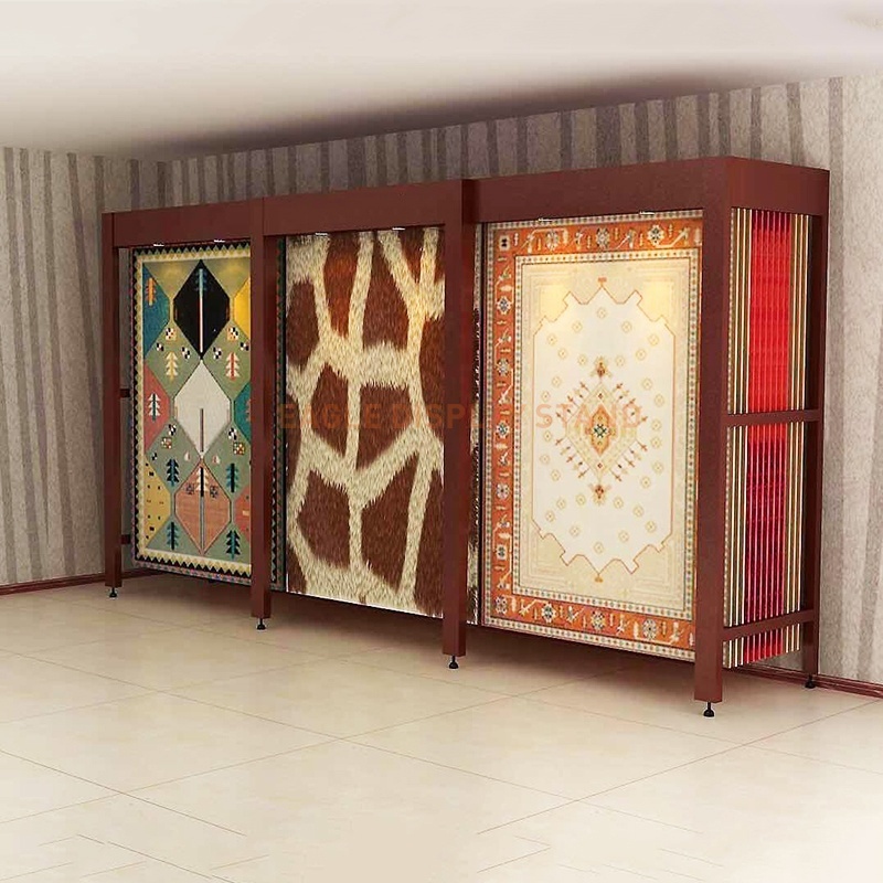 Free standing hanger carpet rug rack large area display stand for sale