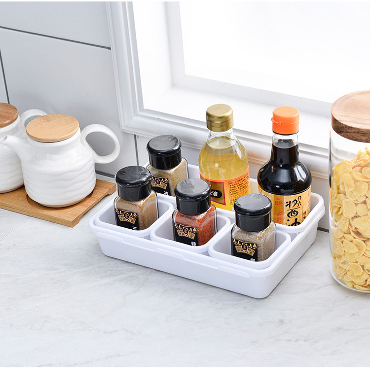 GG205 Small Desktop Storage Box Plastic Sundries Drawer with Partition can be freely Combined Small Food Objects Bin Storage