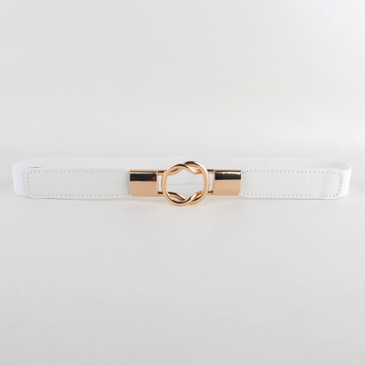 Lovely 2.5cm width zinc alloy two pieces joint buckle girls fashion elastic band waist belts