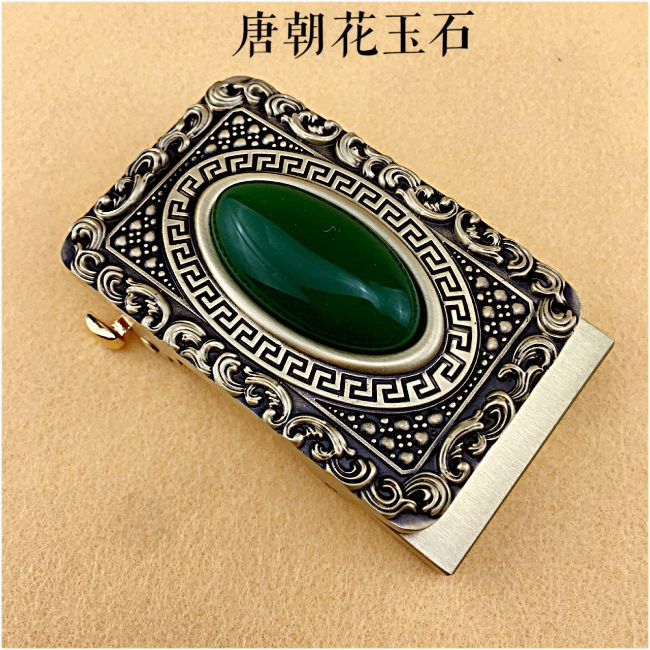 factory wholesale 35mm solid brass gemstone teeth automatic autolock belt buckle for women