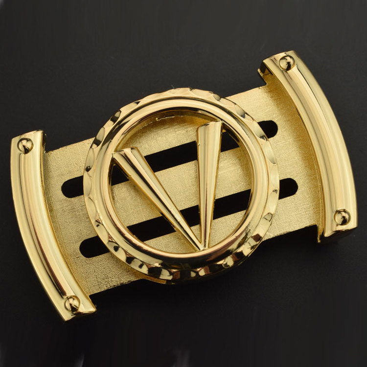 High quality customized zinc alloy inner size 34mm Letter V western name plate belt buckle