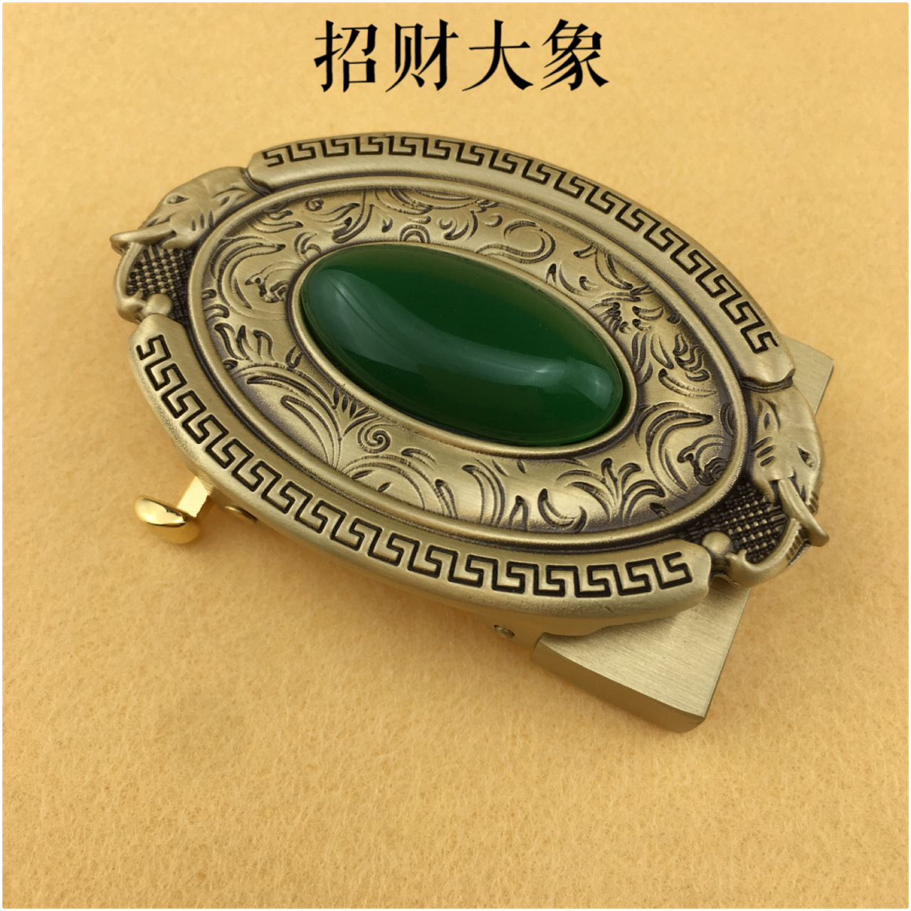 factory wholesale 35mm solid brass gemstone teeth automatic autolock belt buckle for women