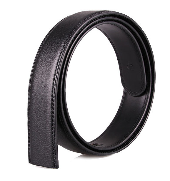 High quality personal 3.5cm width H shape easy clip removable automatic autolock buckle business leather belts for men