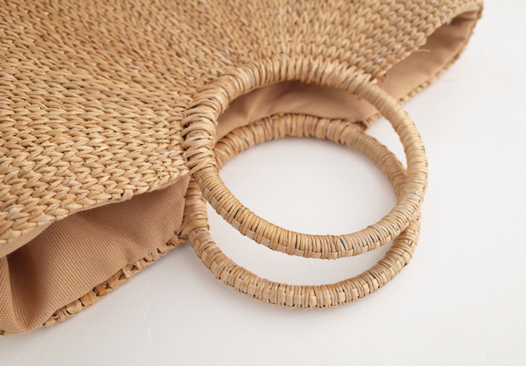 2020 Summer Fashion Half Moon  handbags   straw weaving bags hand-made