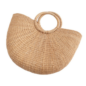 2020 Summer Fashion Half Moon  handbags   straw weaving bags hand-made