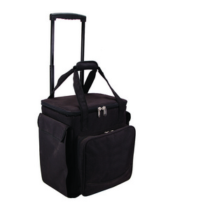 Customize Leak proof insulated Wine Cooler 12 removable dividers large Wine Cooler Bag with trolley wheel for travelling picnic