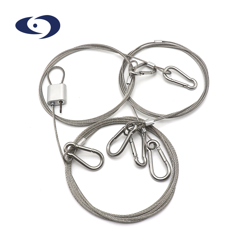 low price Eye Loop Lanyard Rope Stainless Steel Wire Rope Assemblies For Industrial