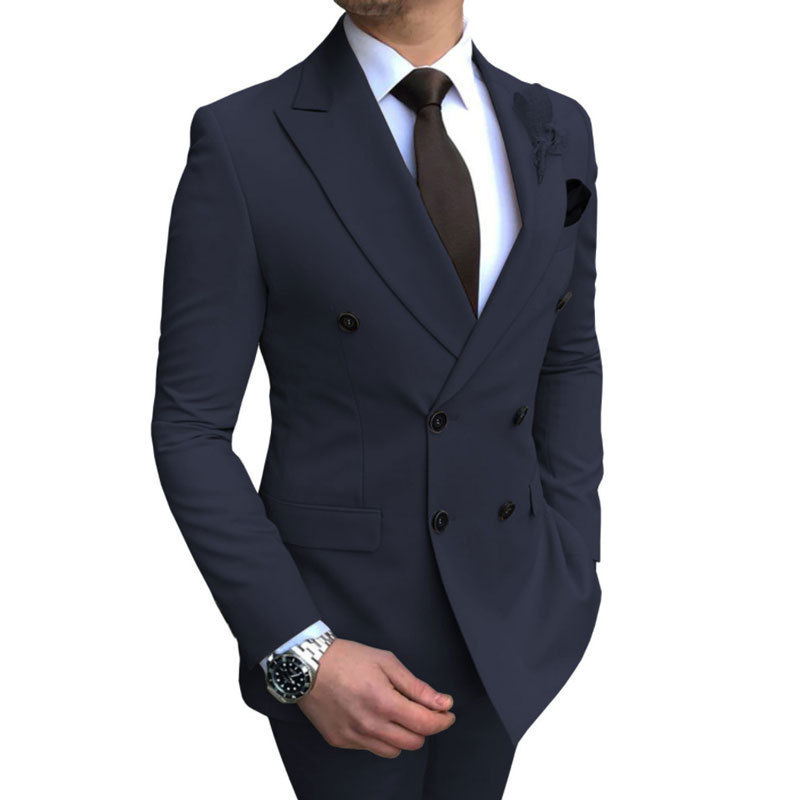 Classic Men's Suit Fit Wedding Groom Wear Men's Business Casual 2-Piece Set Banquet Suit Gentleman Costume M-4XL Wedding Suits