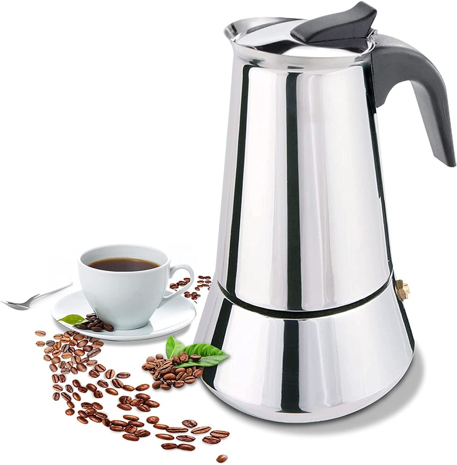 2 4 6 Cup Portable Stainless Steel Coffee Maker Tools Espresso Mocha or  Bialetti Moka Pot