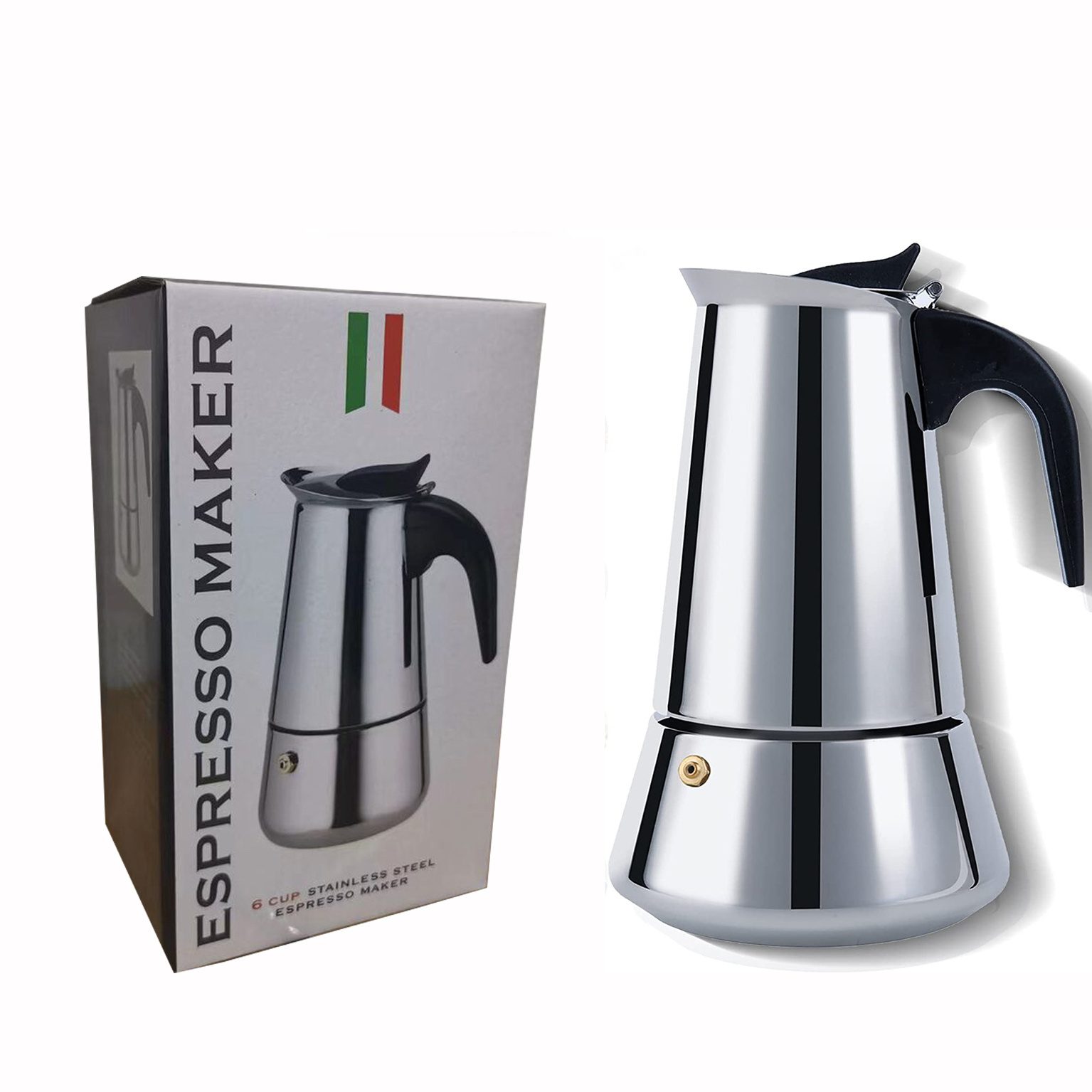 2 4 6 Cup Portable Stainless Steel Coffee Maker Tools Espresso Mocha or  Bialetti Moka Pot