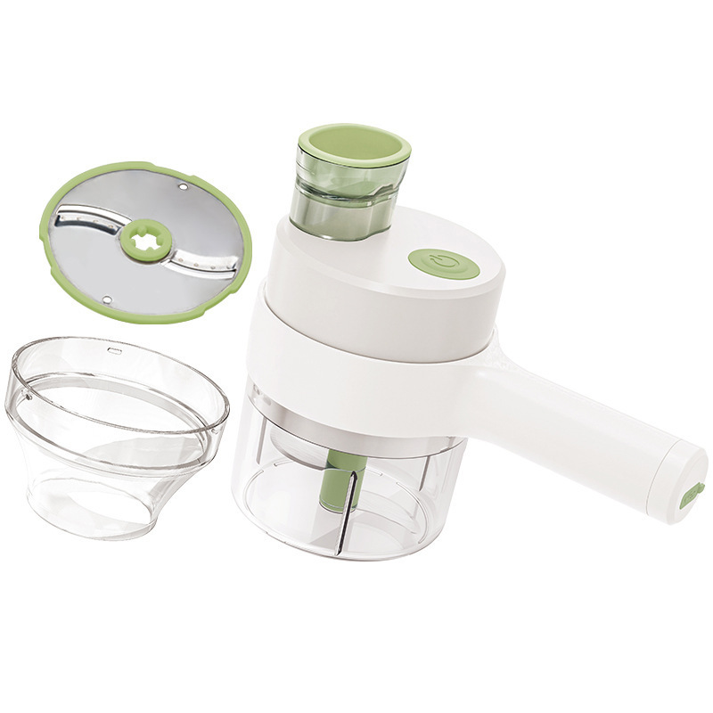 Mini USB Rechargeable 4 In 1 Electric Handheld Vegetable Chopper Shredder Cutter or Food Slicer