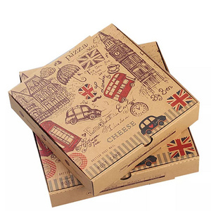 Custom Design Pizza Box Reusable Pizza Packing 16in Box Corrugated Paper Pizza Packing Box Design