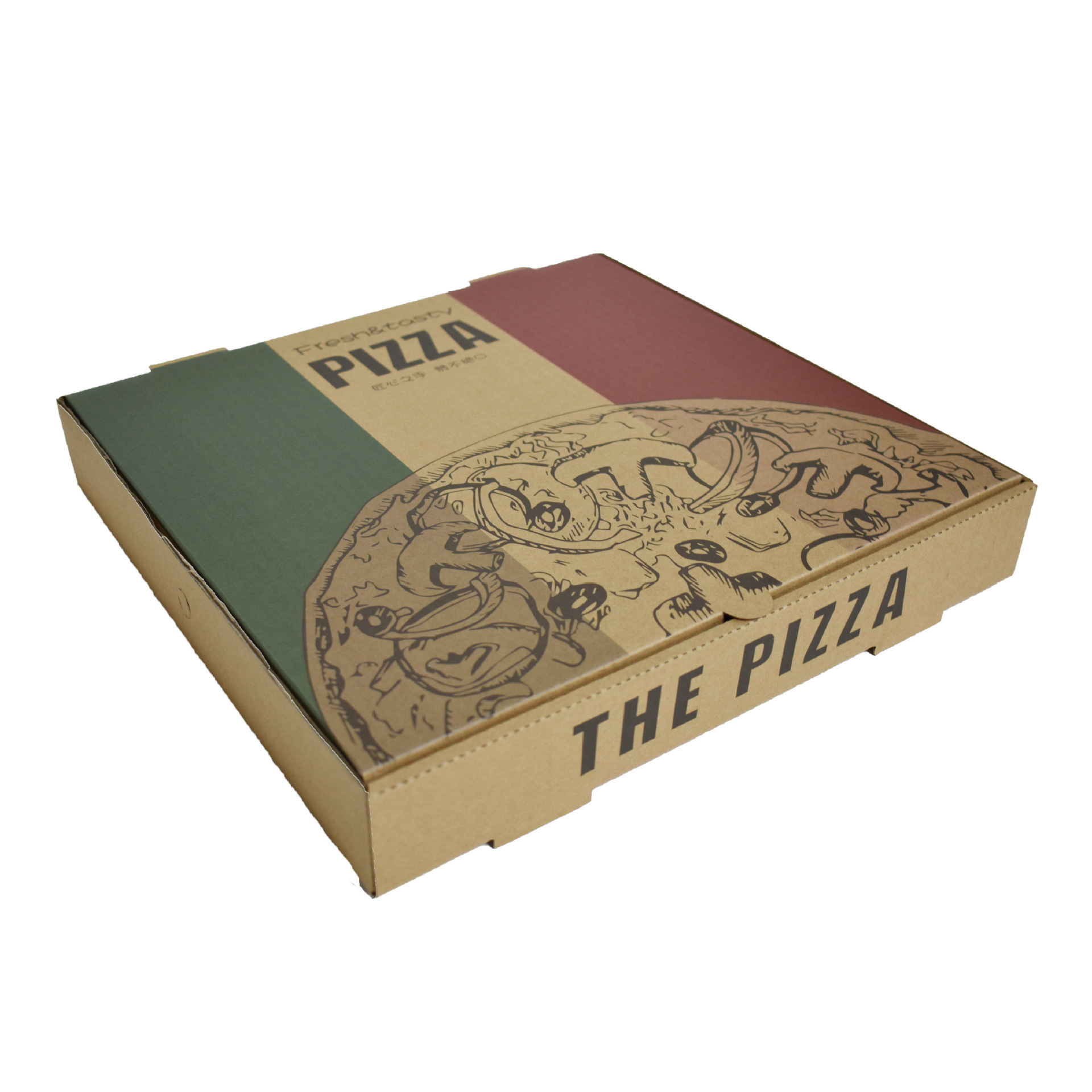 Manufacturer Supplier Yellow Pizza Box 9 inch Food Grade Storage Package Pizza Box