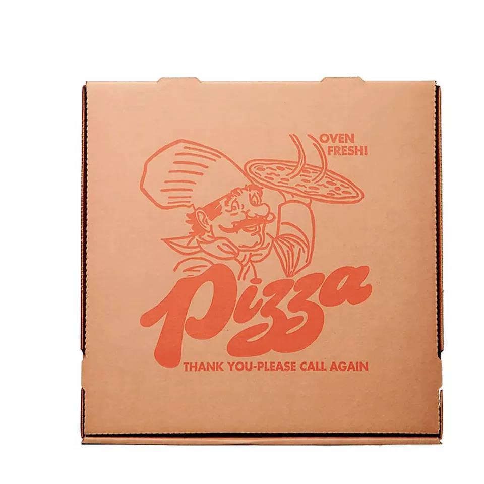 Custom Design Pizza Box Reusable Pizza Packing 16in Box Corrugated Paper Pizza Packing Box Design