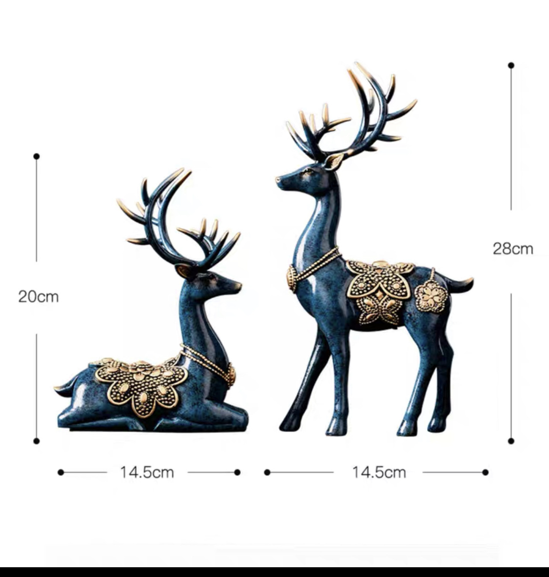 Shop Hotel Mall Decoration Customized Size Resin Reindeer &Deer Sculpture Festival Party Christmas Deer Statue Decoration