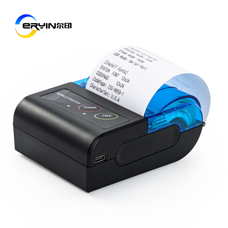 Wireless 58mm Thermal Printer Machine For Pos System 2 Inch Portable Bills  Bluetooth Thermal Printer